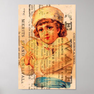 Affiches Fille avec Dove Art numérique de publicité