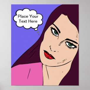 Affiches Fille de bandes dessinées #1