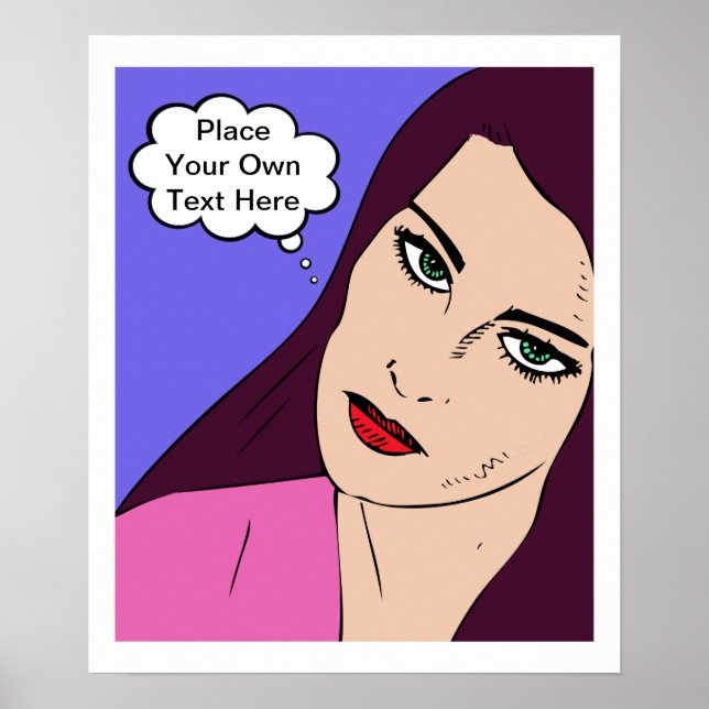 Affiches Fille de bandes dessinées #1 (Devant)