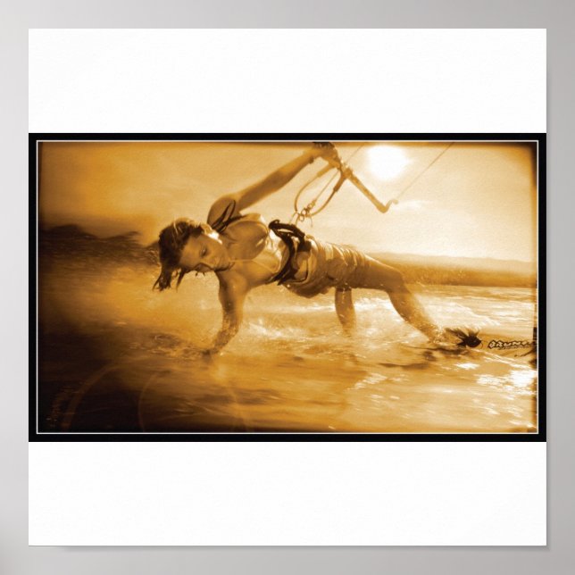 Affiches fille de kiteboard (Devant)