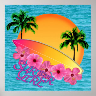 Affiches Fille de surfer