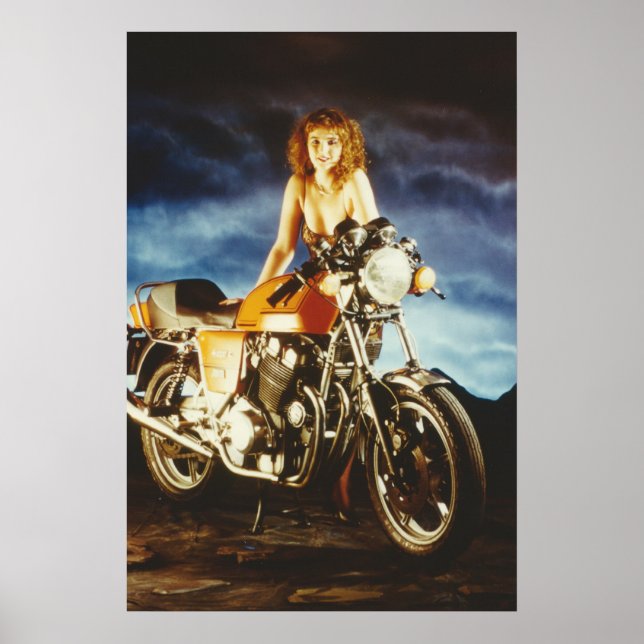 Affiches Fille Et Moto (Devant)