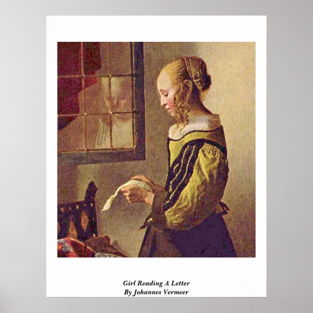 Affiches Fille Lisant Une Lettre De Johannes Vermeer (Devant)