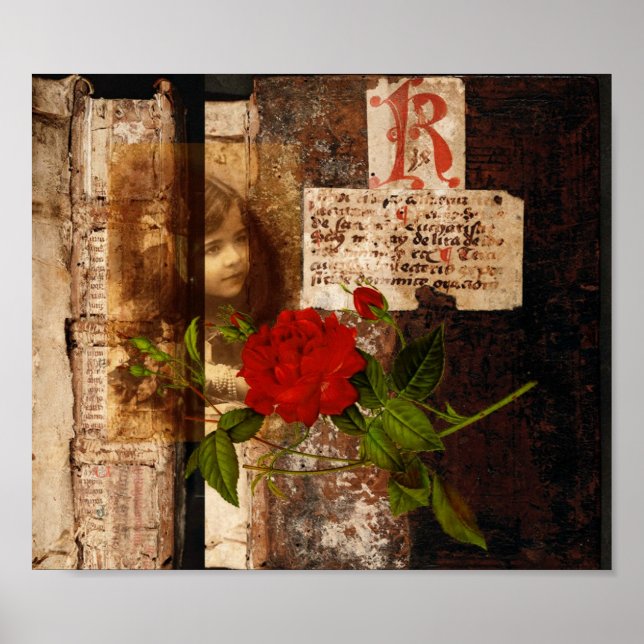 Affiches Fille rose (Devant)