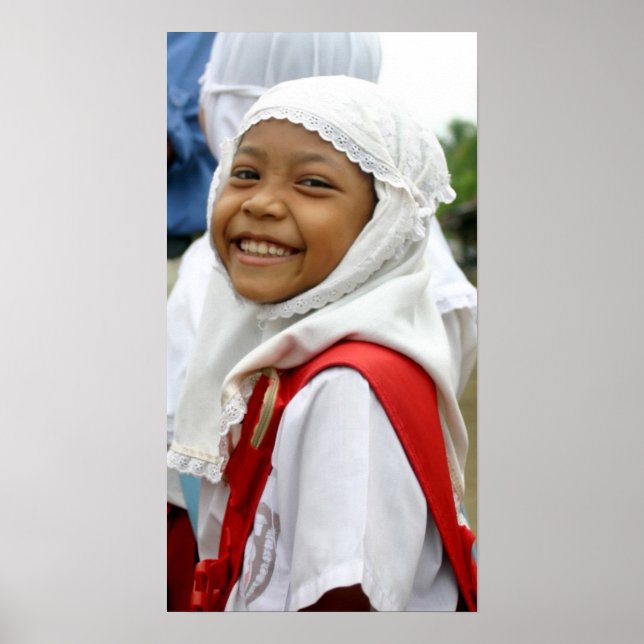 Affiches Fille souriante (Devant)