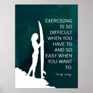 Affiches Fille surfeuse inspirante