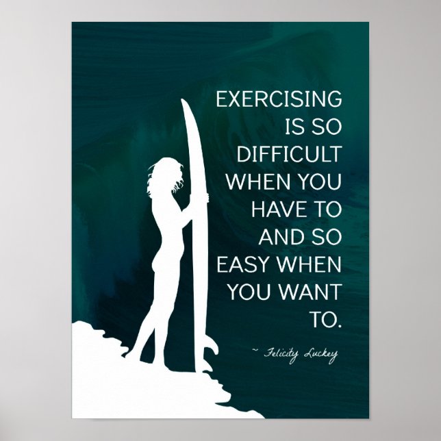 Affiches Fille surfeuse inspirante (Devant)