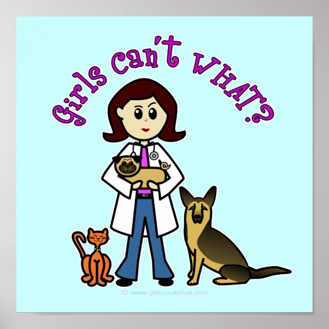 Affiches Fille vétérinaire légère (Devant)