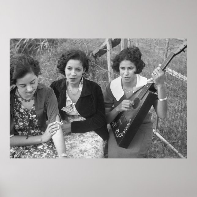 Affiches Filles créoles en Louisiane, années 1930 (Devant)