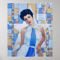 Film Star Actrice Vieux Hollywood portrait d'art