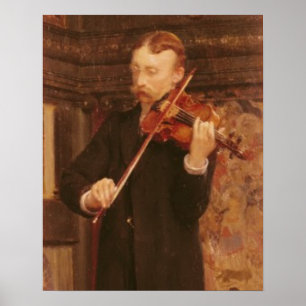 Affiches Fils d'Alma-Tadema   Maurice jouant le violon