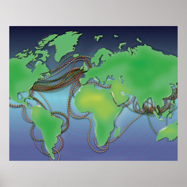 Affiches Fils de communication sous-marins (Devant)
