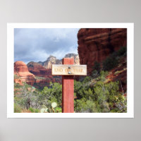 Fin du sentier dans l'affiche de Sedona