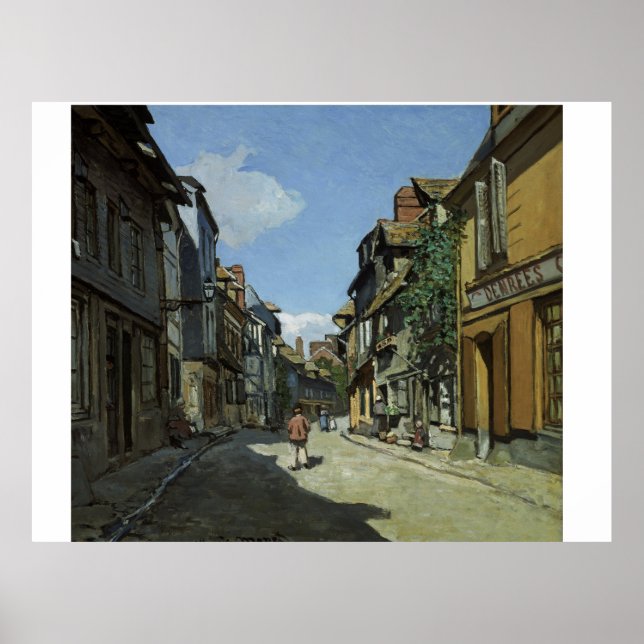 Affiches Fine Art Monet Rue de la Bavole Honfleur (Devant)
