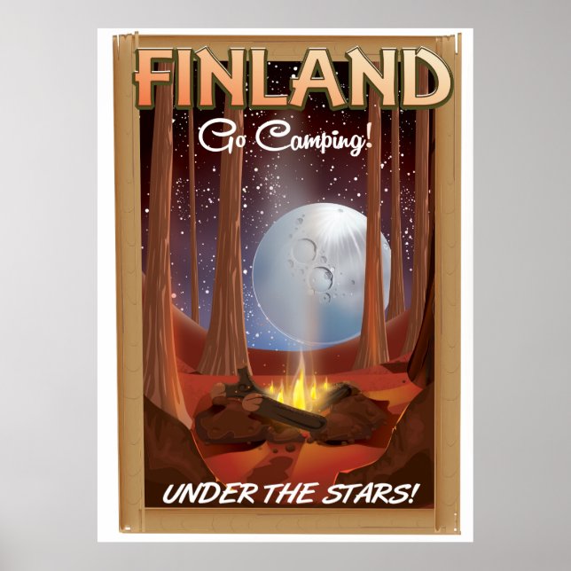 Affiches Finlande campant sous l'affiche étoile (Devant)