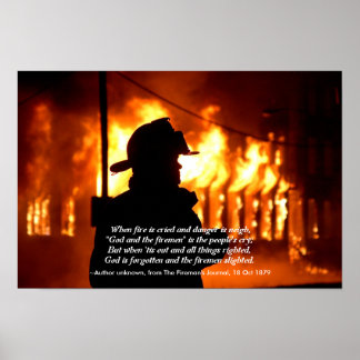 Affiches Firefighter Quote