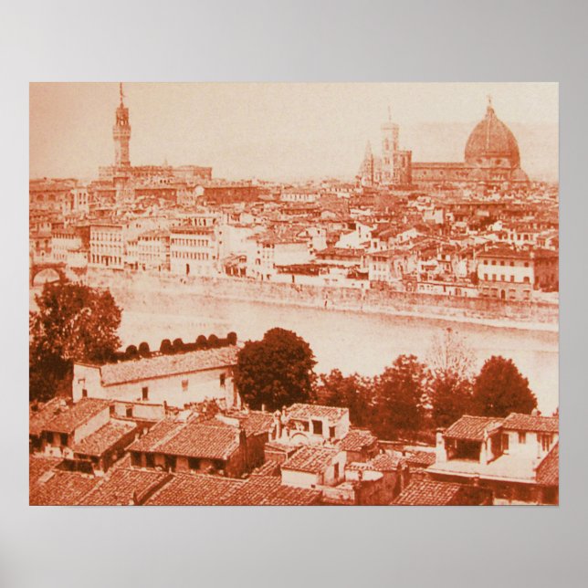 AFFICHES FIRENZE - VUE PANORAMIQUE DE L'ANTIQUITÉ FLORENCE  (Devant)