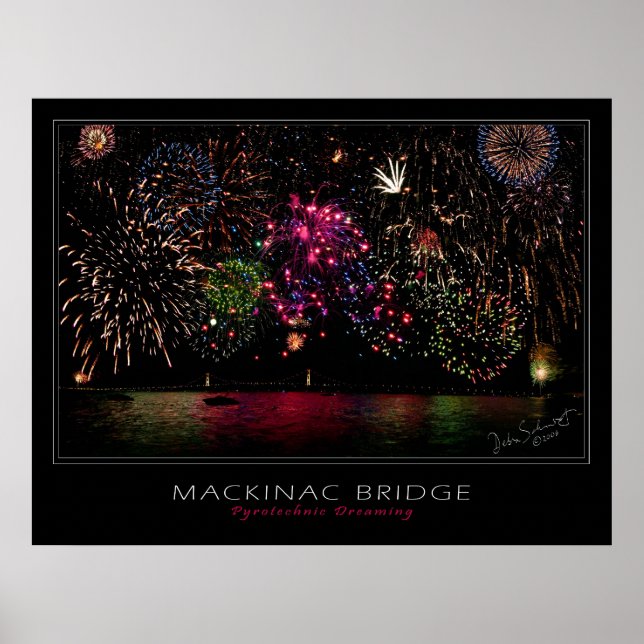 Affiches Fireworks du pont Mackinac (Devant)