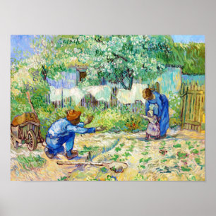 Affiches First Steps (after Millet) Vincent van Gogh art