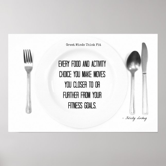 Affiches Fitness Food and Activity Choices! (Devant)