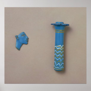 Affiches Flacon de Kohl de colonne de paume et fragment de