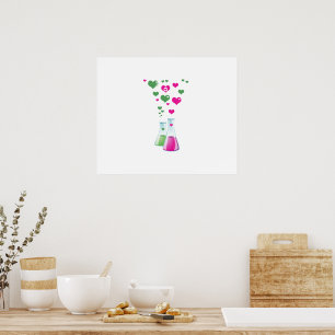 Affiches Flacon, Erlenmeyer, Bécher, Chimie, Laboratoire