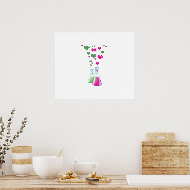 Affiches Flacon, Erlenmeyer, Bécher, Chimie, Laboratoire (Cuisine)