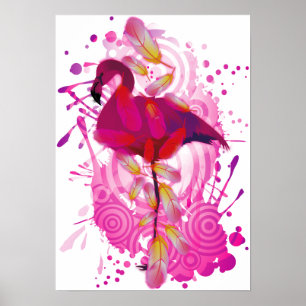 Affiches Flamant rose