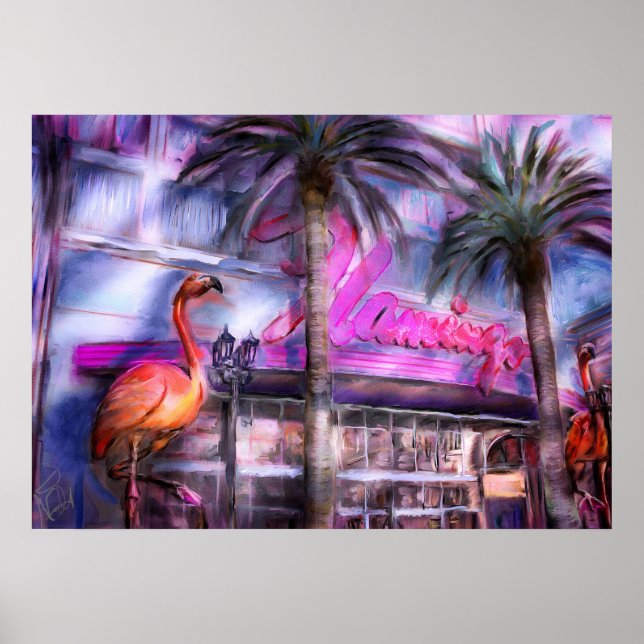 Affiches Flamant rose célèbre (Devant)