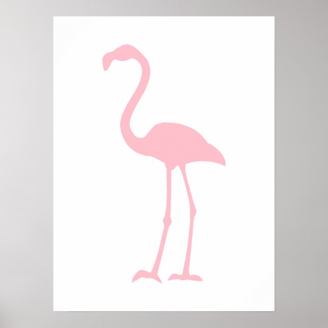 Affiches Flamant rose rose (Devant)