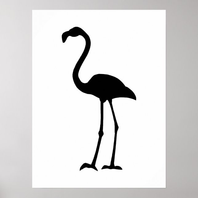 Affiches Flamant rose Silhoutte (Devant)