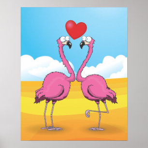 Affiches Flamants roses