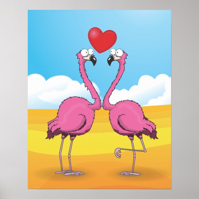 Affiches Flamants roses (Devant)