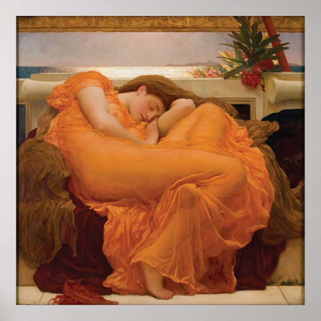 Affiches Flaming June par Frederic Leighton (Devant)