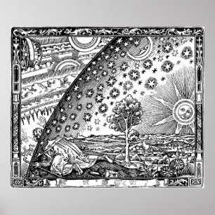 Affiches Flammarion Engraving Le Soleil et les étoiles