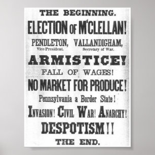 Affiches Flanc 1864 d'élection