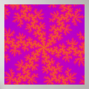 Affiches Flèche de neige rose et orange