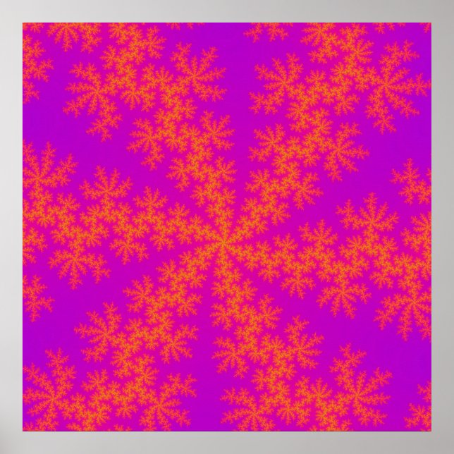 Affiches Flèche de neige rose et orange (Devant)