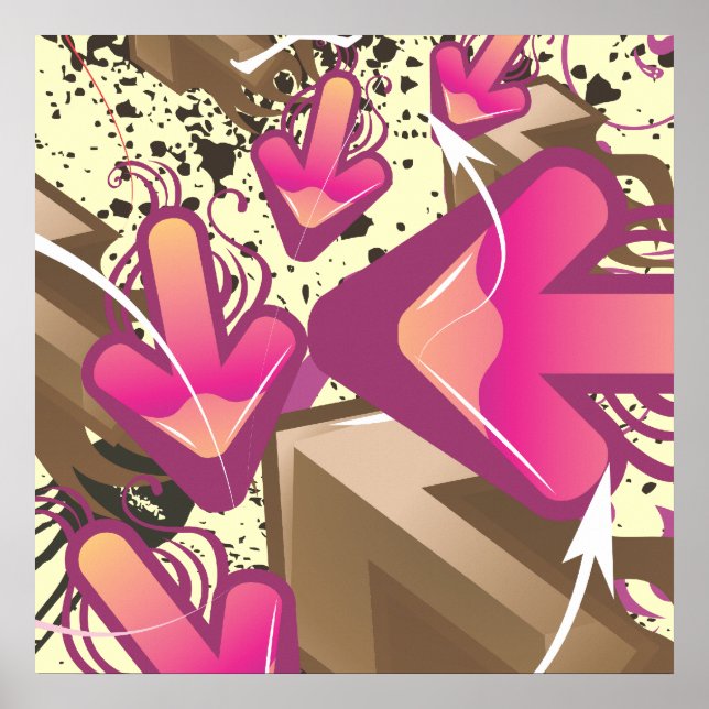 Affiches Flèches de dégraissage (Devant)