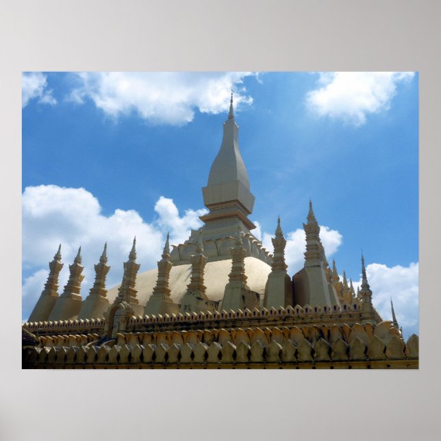 Affiches flèches de stupa dorées (Devant)
