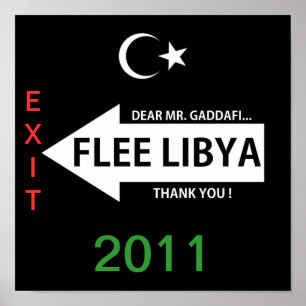 AFFICHES FLEE LIBYA