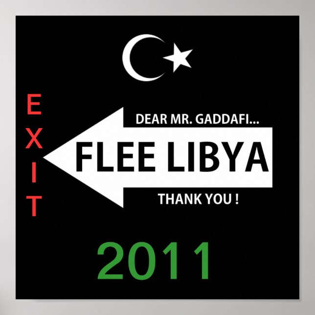 AFFICHES FLEE LIBYA (Devant)