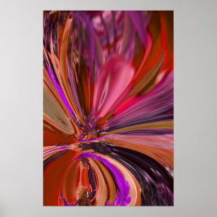 Affiches Fleur Abstraite