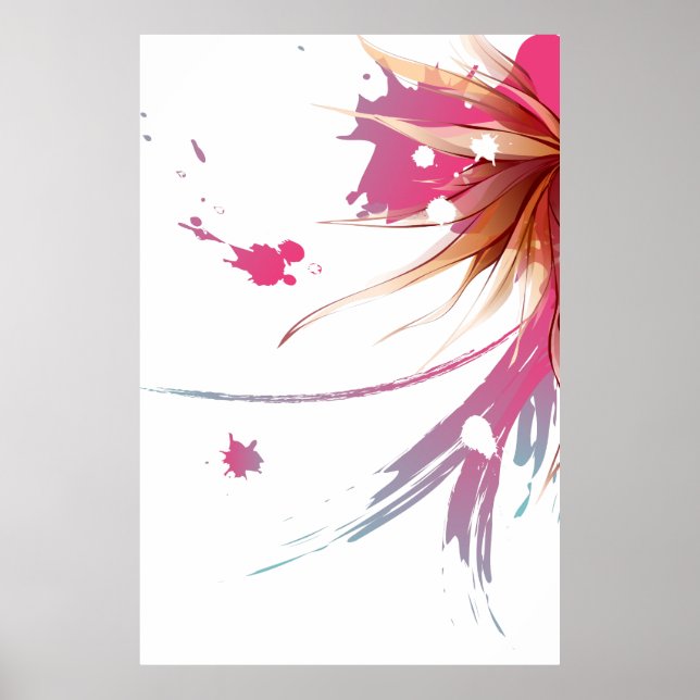 Affiches Fleur Abstraite d'Hibiscus (Devant)