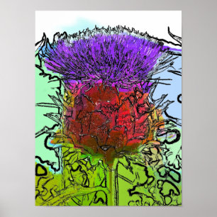 AFFICHES FLEUR ARTICHOKE