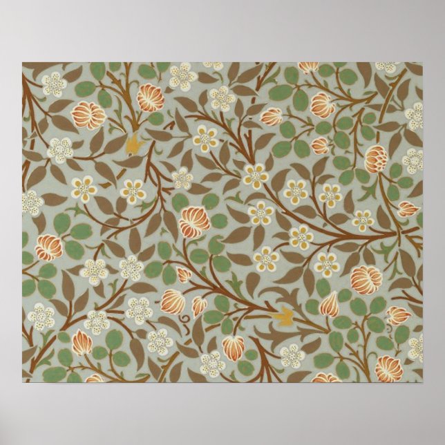 Affiches Fleur botanique de trèfle William Morris (Devant)