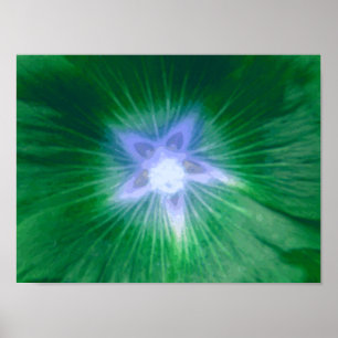 Affiches Fleur d'Alcea Impressionnant Vert Imprimé