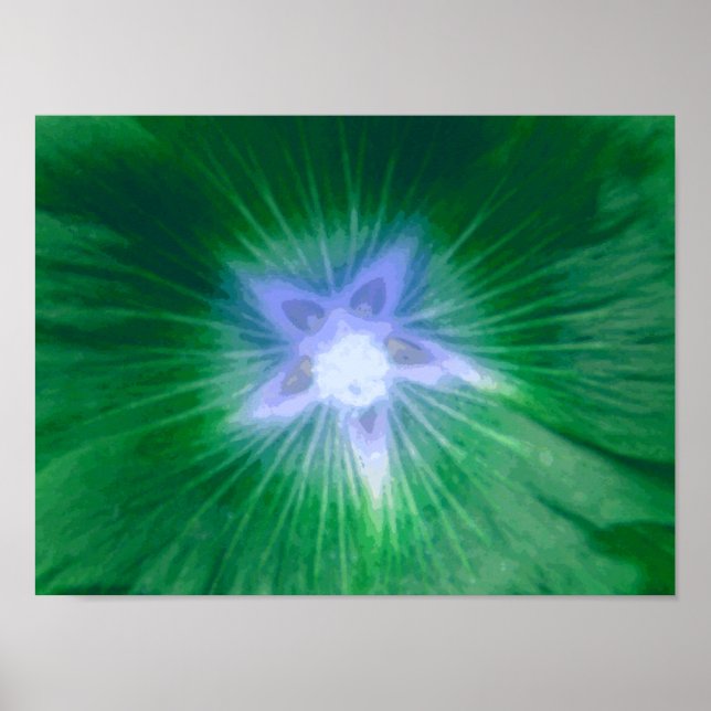 Affiches Fleur d'Alcea Impressionnant Vert Imprimé (Devant)