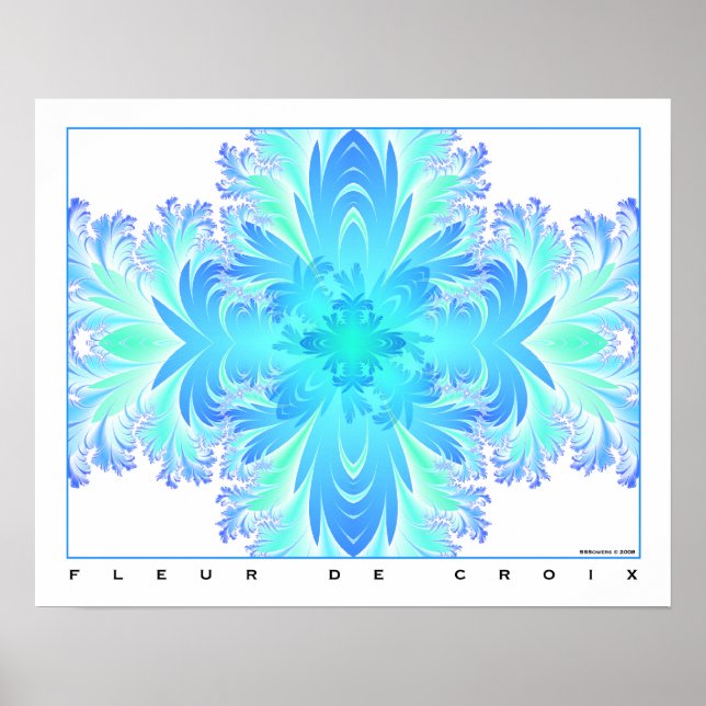 Affiches Fleur de Croix - Aqua (Devant)