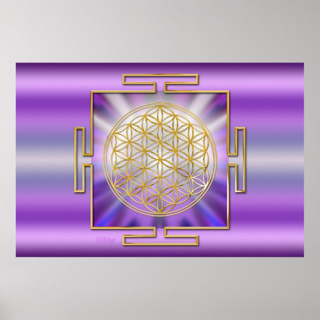 Affiches Fleur De La Vie Yantra (Devant)